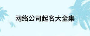 網(wǎng)絡(luò)公司起名大全集