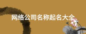 網(wǎng)絡(luò)公司名稱起名大全
