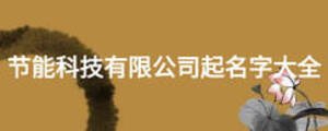 節(jié)能科技有限公司起名字大全