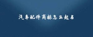 汽車配件商標(biāo)怎么起名