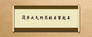 簡(jiǎn)單大氣的商標(biāo)名字起名