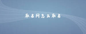 取名網(wǎng)怎么取名