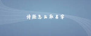 詩(shī)經(jīng)怎么取名字