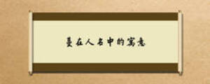 蔓在人名中的寓意