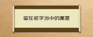 璽在名字當中的寓意