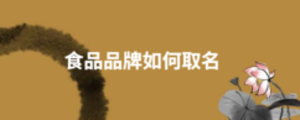 食品品牌如何取名