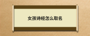 女孩詩經(jīng)怎么取名