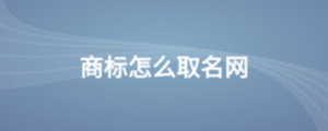 商標怎么取名網