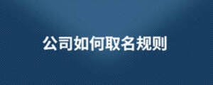 公司如何取名規(guī)則