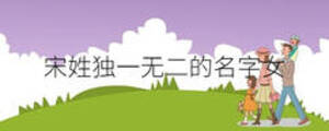 宋姓獨(dú)一無(wú)二的名字女