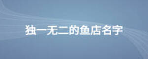 獨一無二的魚店名字