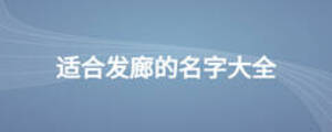 適合發(fā)廊的名字大全