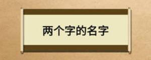 兩個字的名字