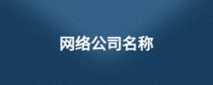 網(wǎng)絡(luò)公司名稱