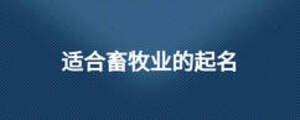 適合畜牧業(yè)的起名