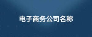 電子商務公司名稱