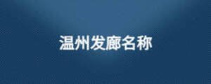 溫州發(fā)廊名稱