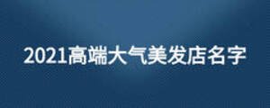 2021高端大氣美發(fā)店名字