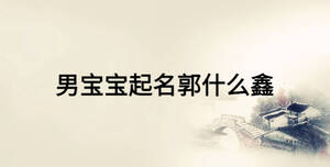 男寶寶起名郭什么鑫
