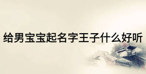 給男寶寶起名字王子什么好聽(tīng)