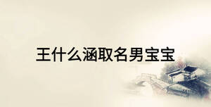 王什么涵取名男寶寶