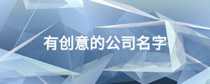 有創意的公司名字