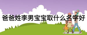 爸爸姓李男寶寶取什么名字好