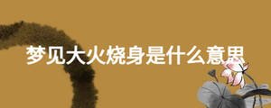 夢(mèng)見(jiàn)大火燒身是什么意思