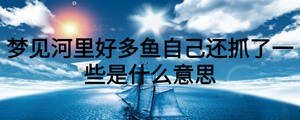 夢(mèng)見河里好多魚自己還抓了一些是什么意思