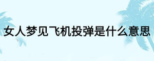 女人夢見飛機(jī)投彈是什么意思