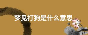 夢(mèng)見打狗是什么意思