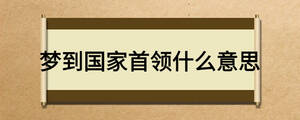 夢(mèng)到國(guó)家首領(lǐng)什么意思