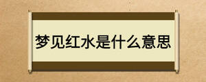 夢見紅水是什么意思