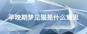 孕晚期夢見貓是什么意思