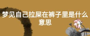 夢(mèng)見自己拉屎在褲子里是什么意思