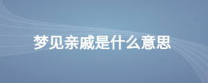 夢見親戚是什么意思