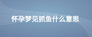 懷孕夢(mèng)見(jiàn)抓魚什么意思