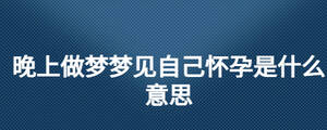 晚上做夢(mèng)夢(mèng)見(jiàn)自己懷孕是什么意思