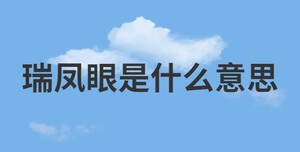 瑞鳳眼是什么意思