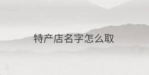 特產店名字怎么取