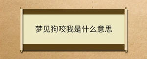 夢見狗咬我是什么意思