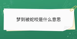 夢(mèng)到被蛇咬是什么意思