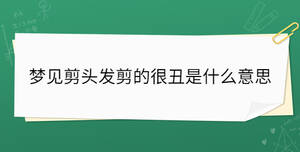 夢見剪頭發(fā)剪的很丑是什么意思