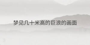 夢見幾十米高的巨浪的畫面