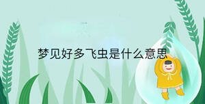 夢見好多飛蟲是什么意思