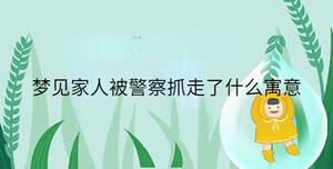 夢(mèng)見家人被警察抓走了什么寓意