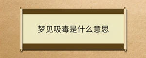 夢(mèng)見吸毒是什么意思
