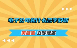 電子公司起什么名字好聽(tīng)